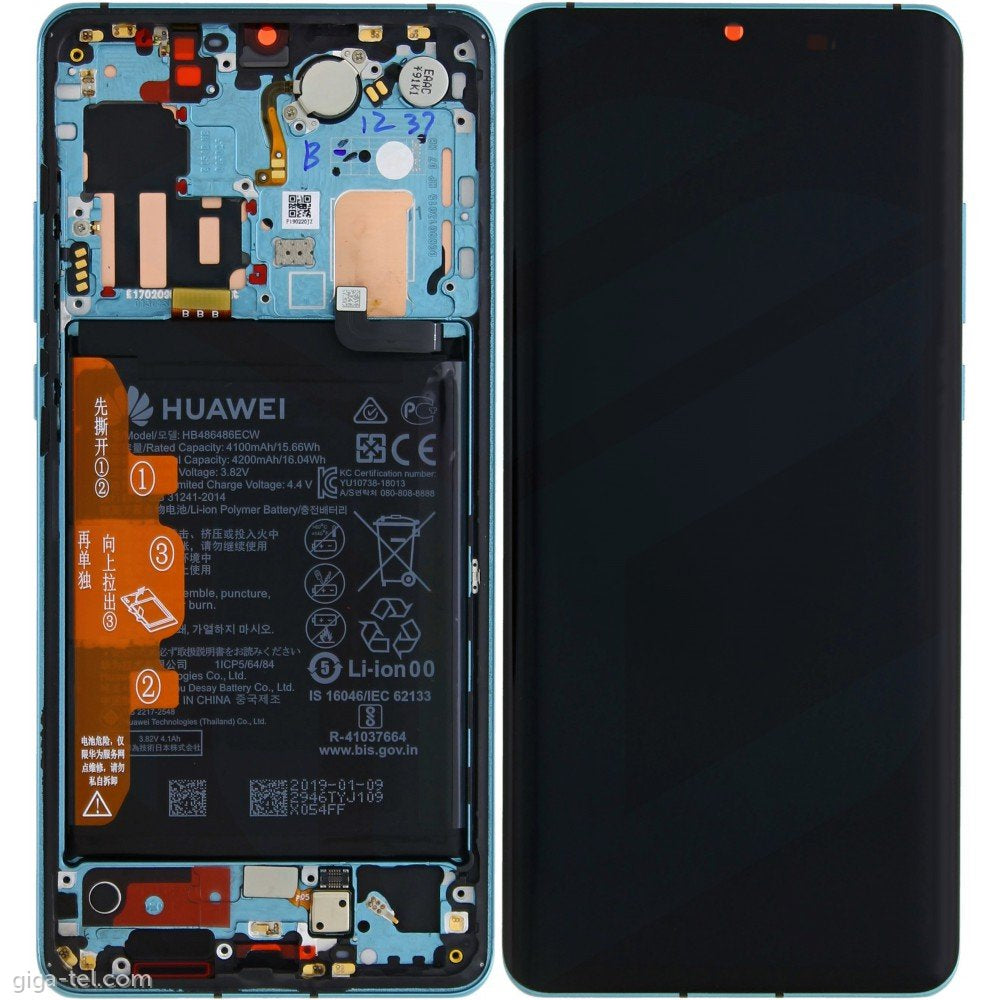 Ecran Display Huawei P30 Pro Service Pack + Acumulator Aurora Blue