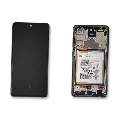 Ecran Display Samsung Galaxy A72 Negru cu rama si Acumulator