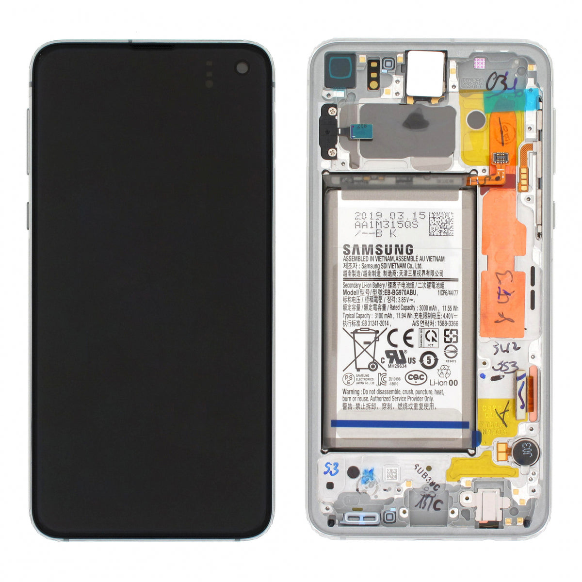 Ecran Display Samsung S10e G970 Alb, GH82-18836B