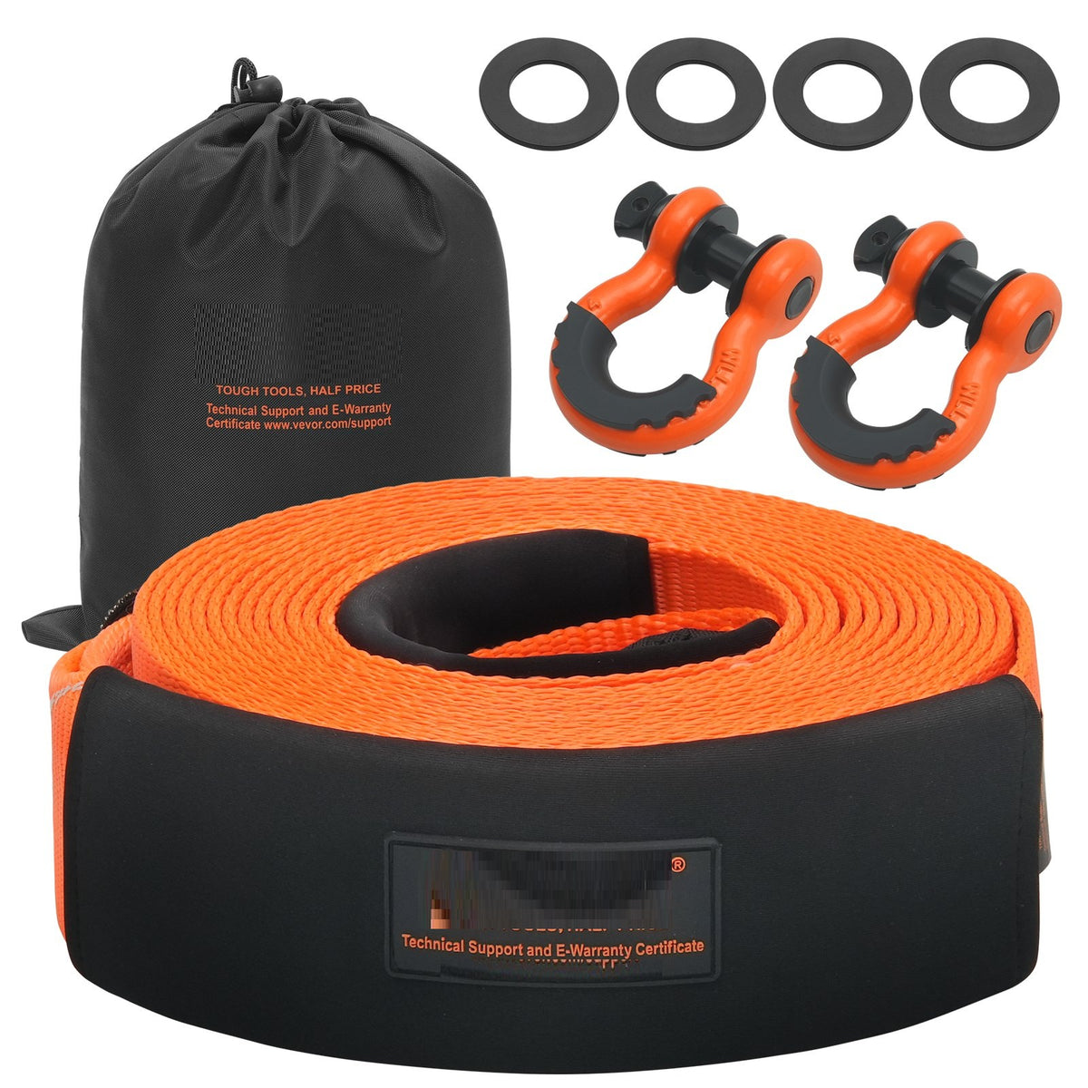 Kit Recuperare 16 tone, 10 metri, franghie recuperare,