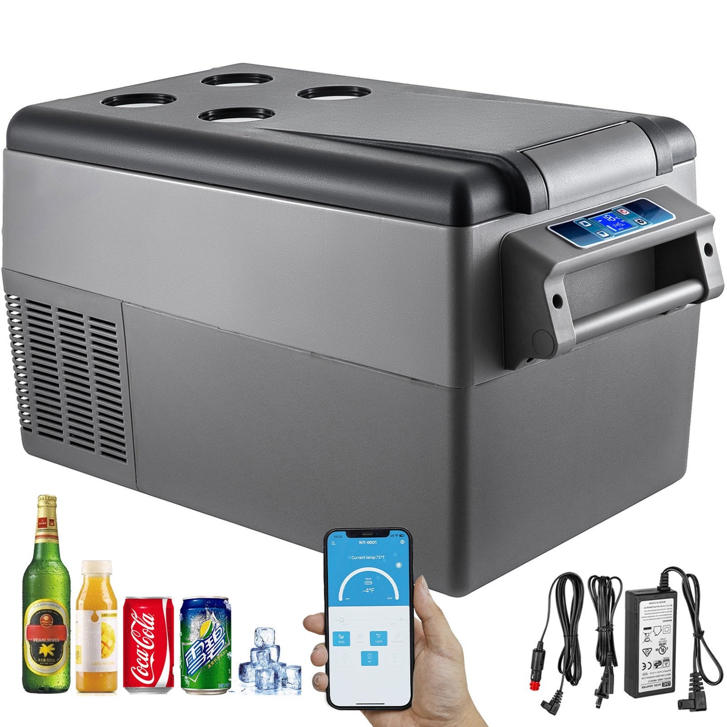 Frigider auto cu compresor 35 Litri , congelator auto cu compresor, Lada frigorifica cu compresor 35litri, smart, aplicatie telefon, Duba, tir,