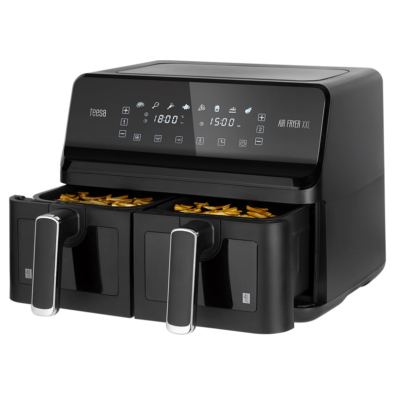 Friteuza cu aer cald, Dubla, 8 Litri, 2700w, Teesa Premium