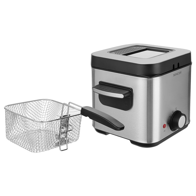 Friteuză cu ulei Sencor SFR 6200SS, 1,5 L, 900 W, temperatură reglabilă