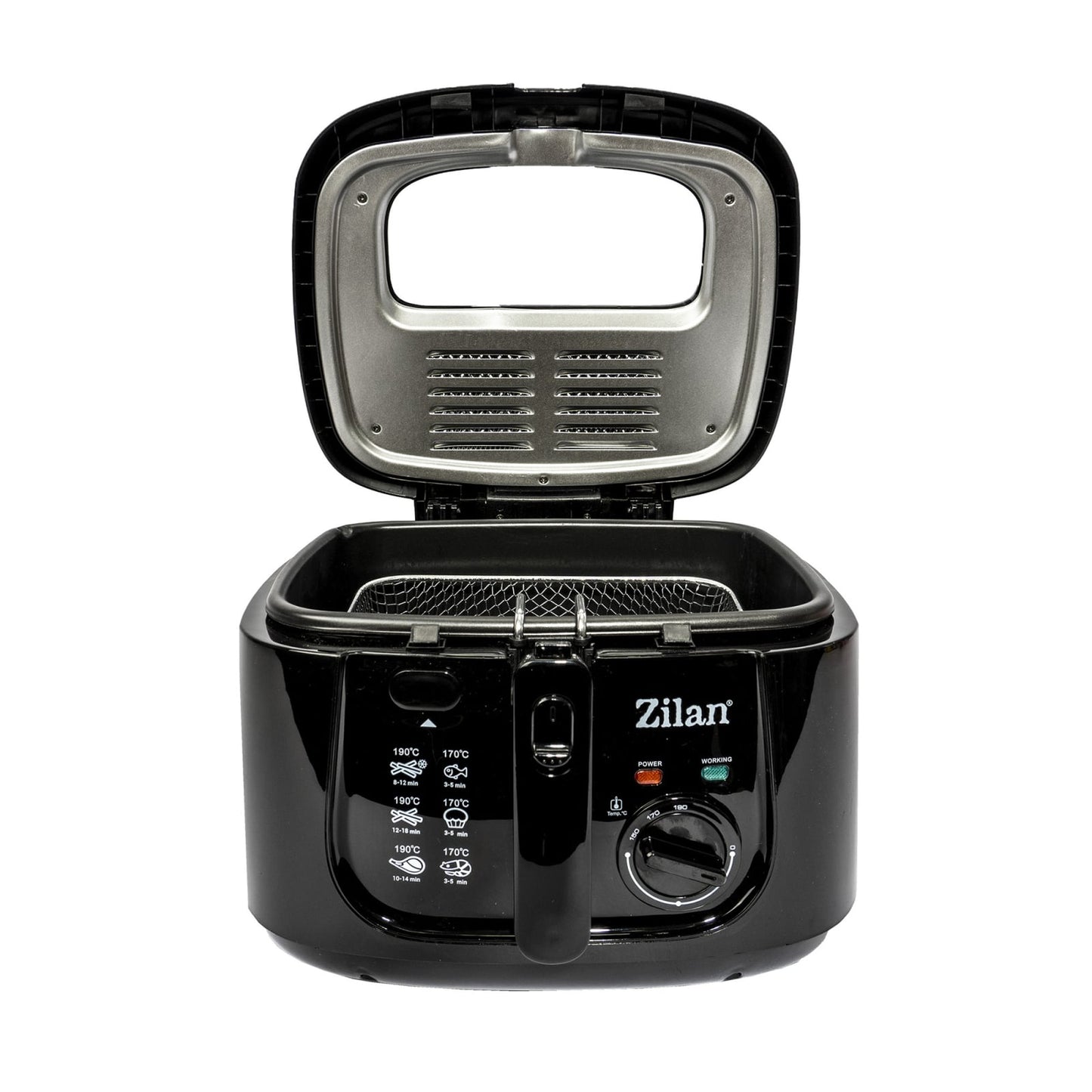 Friteuză cu Ulei Zilan ZLN2317 2.5L 1800W - Cuvă Antiaderentă, Termostat Reglabil, Fereastră