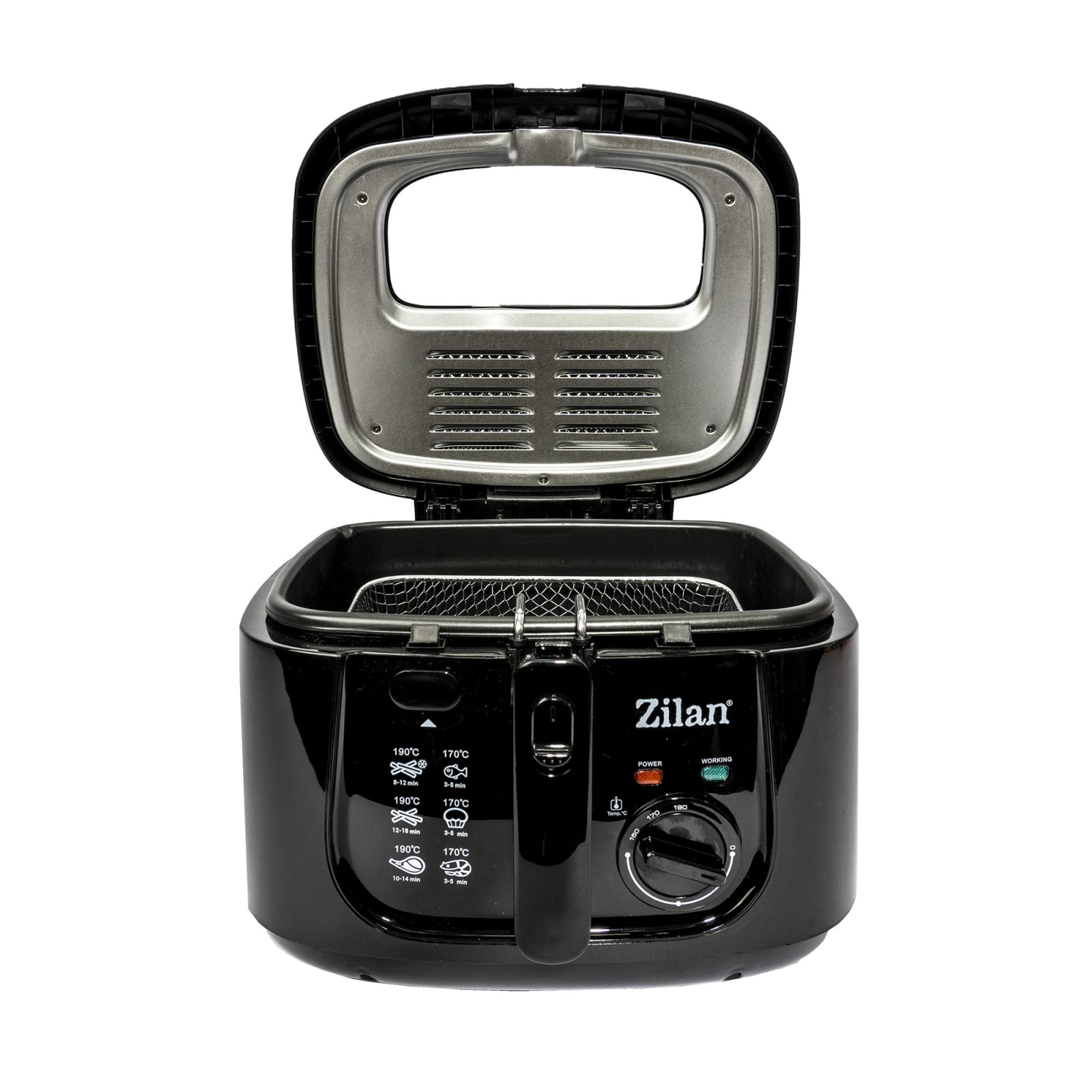Friteuză cu Ulei Zilan ZLN2317 2.5L 1800W - Cuvă Antiaderentă, Termostat Reglabil, Fereastră