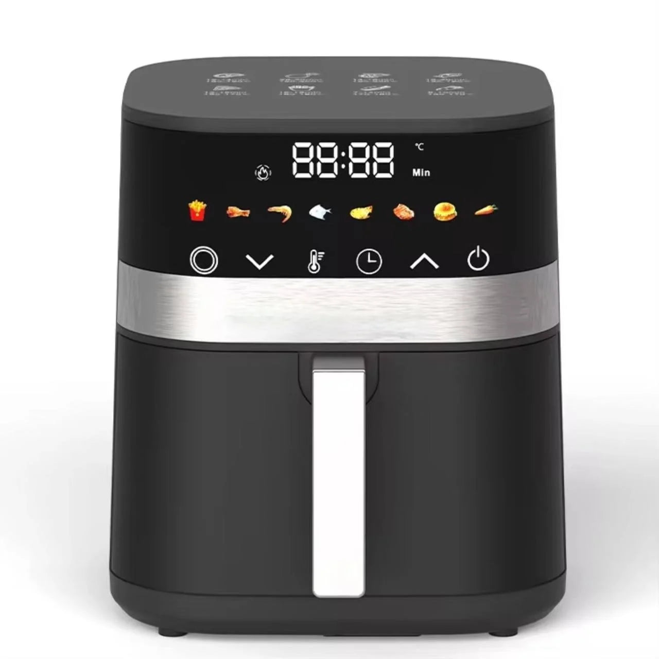 Friteuza cu aer cald Haley XXL Digital Air Fryer, Gatire fara ulei, 2000 W, 7L, 1,4kg, 8 programe presetate, Afisaj digital, Negru