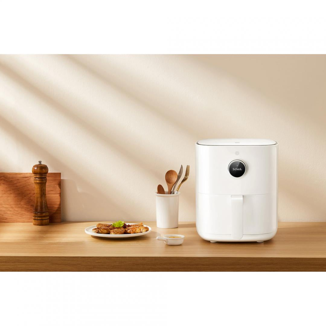 Friteuza cu aer cald fara ulei Xiaomi Mi Smart Air Fryer BHR4849EU, 1500W, 3.5L, 8 programe, Alb