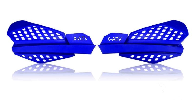 Handguard Universal Albastru cu Bară Aluminiu și Kit Montaj - Protecții Mâini Moto, ATV, Enduro