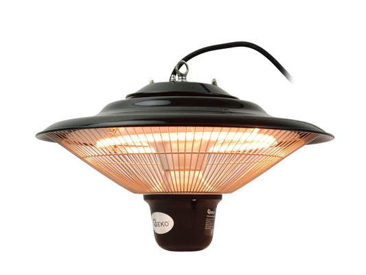 Incalzitor Terasa, Incalzitor cu montare pe tavan 1500W, cu telecomanda, cu intrerupator, IP44, lampa cu halogen
