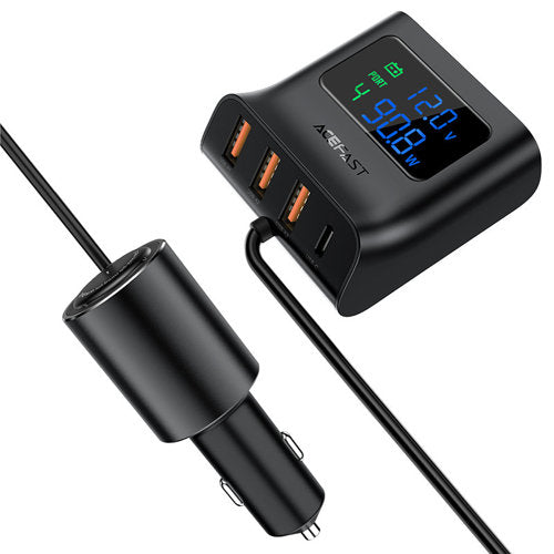 Incarcator auto bricheta auto 90W USB Type C   3x USB   cigarette lighter socket, PPS, PD3.0, QC3.0, AFC, FCP charging station black