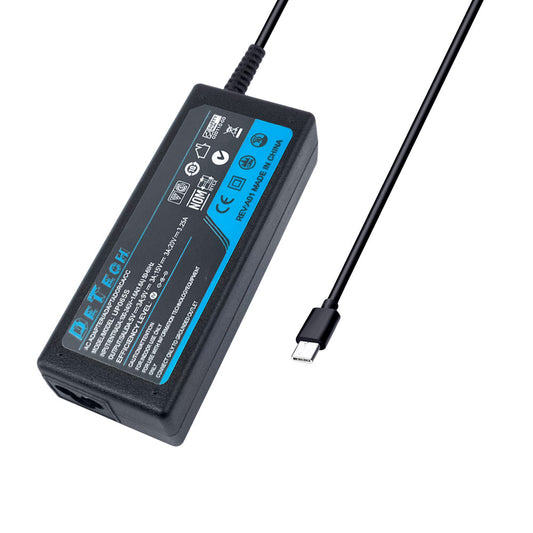 Încărcător Laptop USB-C 65W Power Delivery (PD) - Alimentator Universal Type-C 20V 3.25A Negru