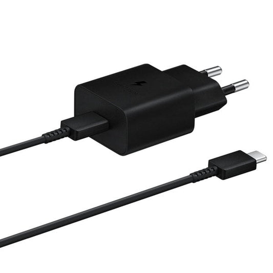 Incarcator retea Samsung USB wall charger Type C 15W PD AFC + USB Type C cable black (EP-T1510XBEGEU)