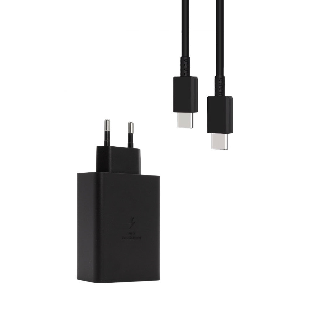 Încărcător USB-C 65W PD cu Cablu USB Type-C la Type-C 5A 1m Negru - Încărcare Rapidă pentru Laptop și Telefon