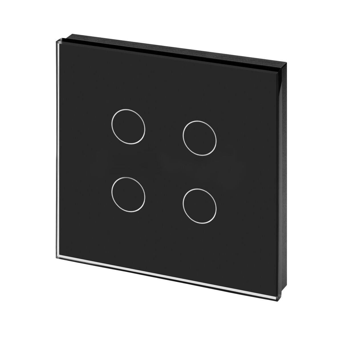 Intrerupator cu touch + Wifi + RF Aplicatie pe telefon 4 Butoane Negru