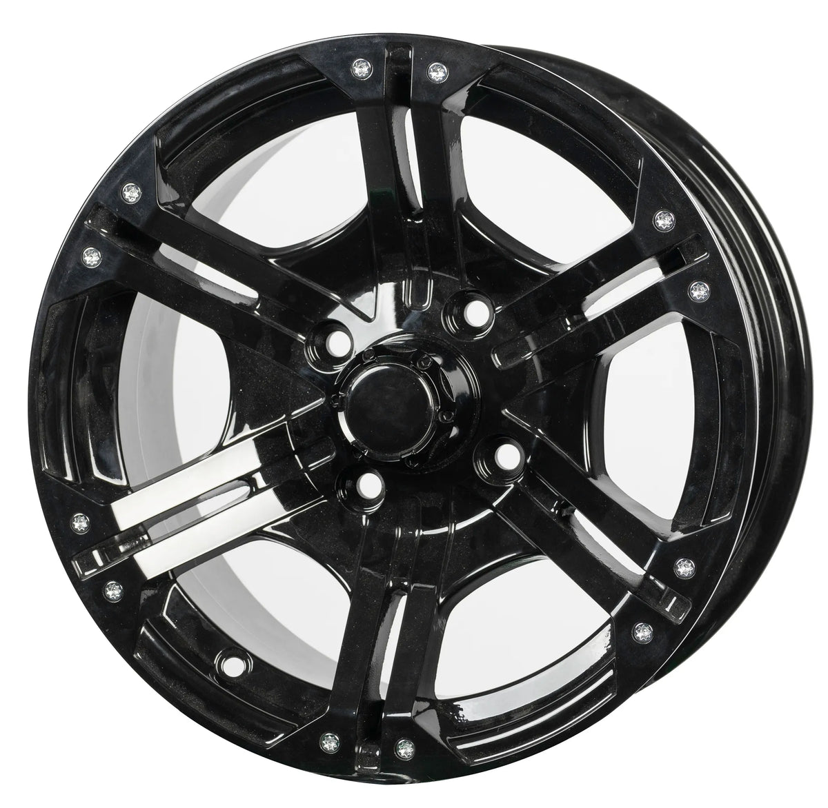 Jante ATV Polaris R12 12x7 4x156 4+3 Neagră Aluminiu