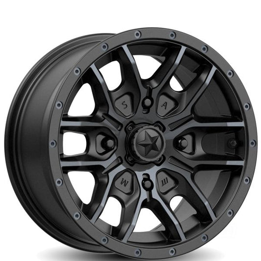 Jante Can-Am Maverick X3 MSA M43 Fang R14 7J 4x137 ET10 Satin Black - Premium UTV