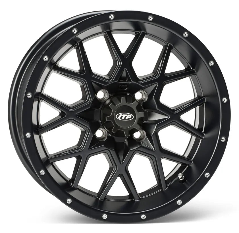 Jante Can-Am R12 ITP Hurricane 12x7 4x137 4x136 5+2 - Jantă ATV 12 Negru Mat