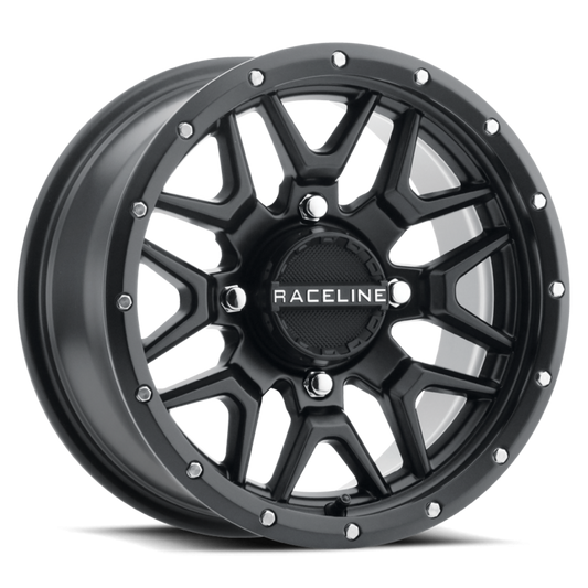 Jante CFMOTO Raceline Krank 14x7 4x110 R14 Offset 5+2 Neagră Simulated Beadlock