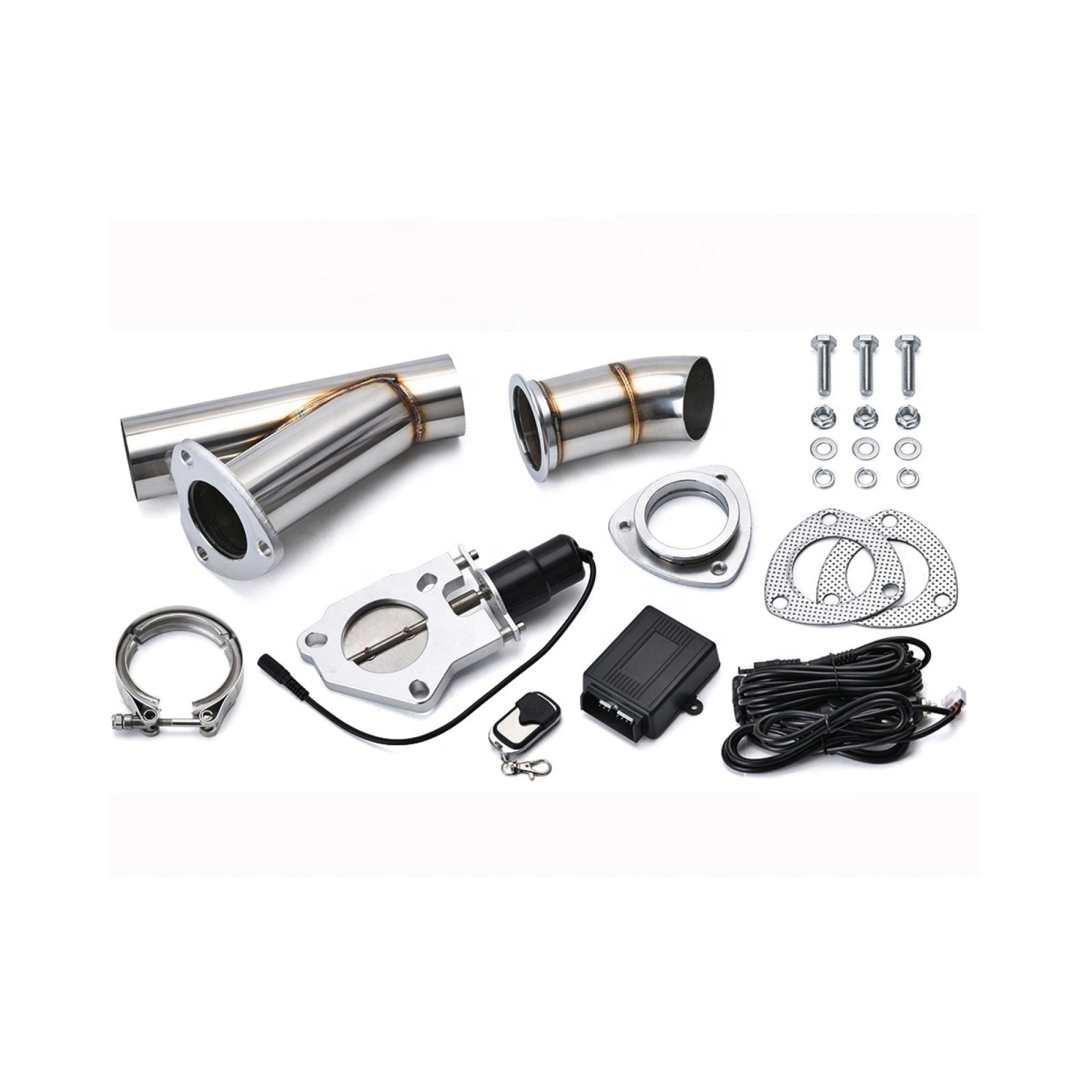 Kit Cut Off Valve evacuare 76mm cu telecomanda - clapeta evacuare inox