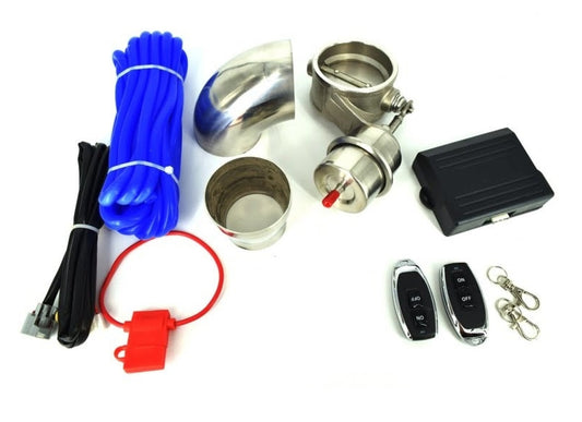 Kit cut-off valve evacuare cu telecomanda, diametru 76mm, clapeta evacuare