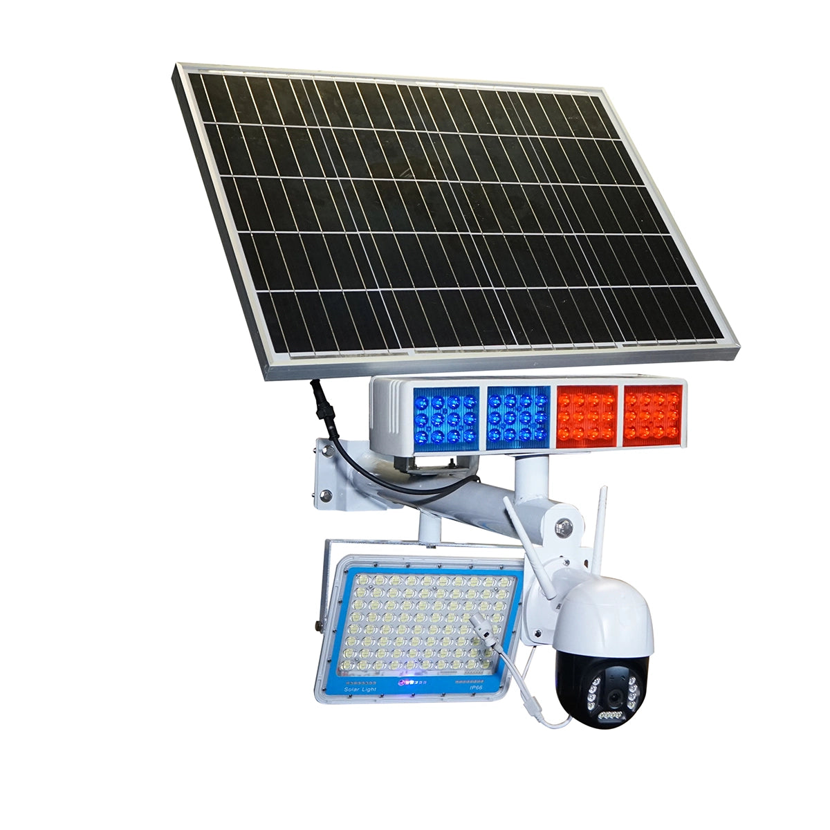 Lampă Solară LED 300W cu Cameră supraveghere WiFi PTZ 360 , Panou Solar 60W, Alarmă, Detectare Mișcare, 960 LED-uri, Baterie 14000 mAh