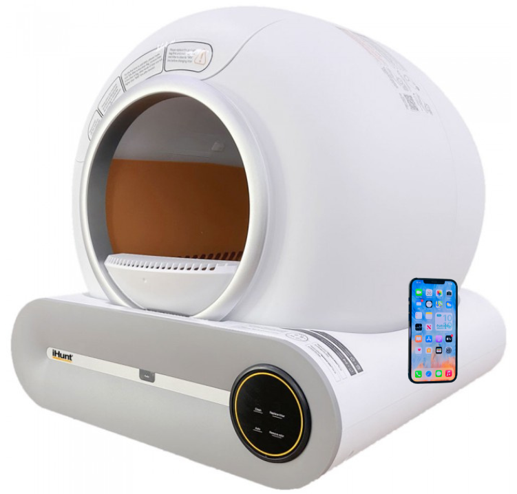 Litiera Automata iHunt Smart Cat Litter pentru pisici, auto-curatare, sterilizare, aplicatie mobila