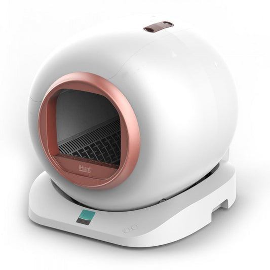 Litiera Automata iHunt Smart Cat Litter V4 pentru pisici, control Wi-Fi, sterilizare, senzori, Pink