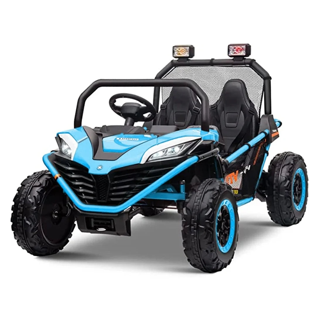 Masina copii UTV electric pentru copii Dune-Buggy, 2 locuri, 200W, 12V, roti MOI, albastru, copii