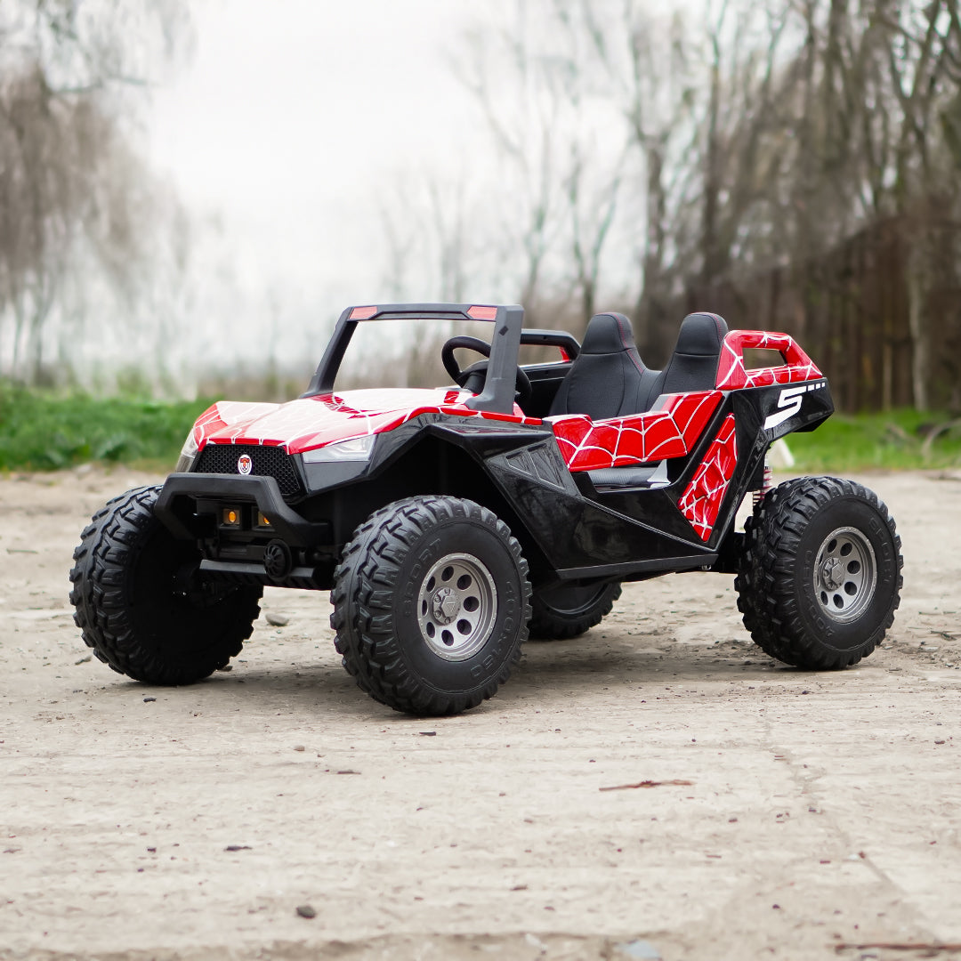 Masina copii UTV electric Buggy XXL, 4 locuri, 500W, 24V, 14Ah, spider print , copii