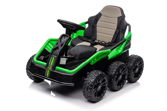 Masina copii UTV electric electric copii, PlanetRider, cu 2 locuri, 6x6, 180W, 24V, premium, verde