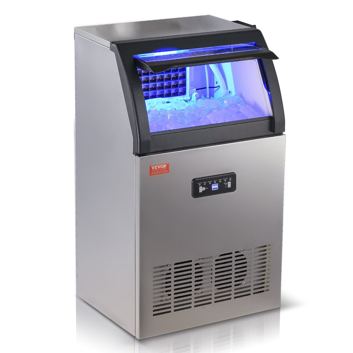 Masina de facut cuburi de gheata, comerciala, 50kg pe 24ore, Autocuratare, 3 grosimi gheata, profesionala , horeca