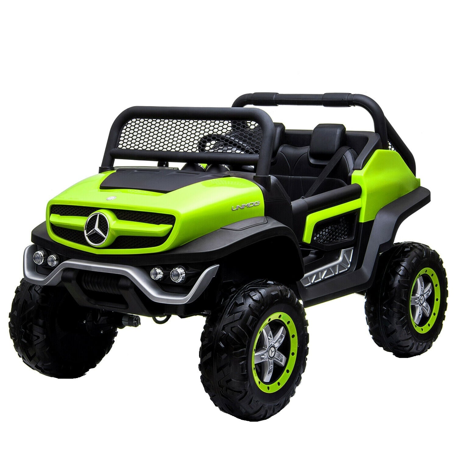 Masinuta Electrica pentru 2 Copii Mercedes Unimog 4x4 140W Premium Verde