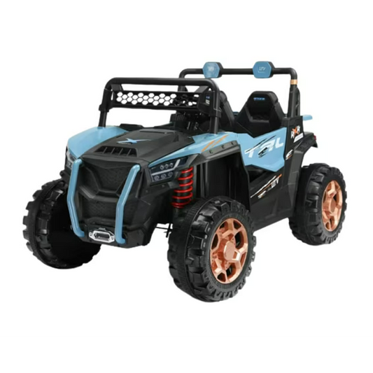 Masinuta electrica pentru copii, tip SUV super cu 4 motoare 390W, 2 locuri, 12V7AH, roti EVA 4x4, LED, MP3