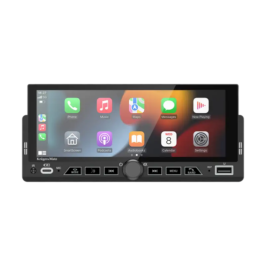 Navigație Auto 1 DIN KrugerMatz KM2017, Ecran 6.9  , Apple CarPlay, Android Auto, Bluetooth 5.1, USB-C PD