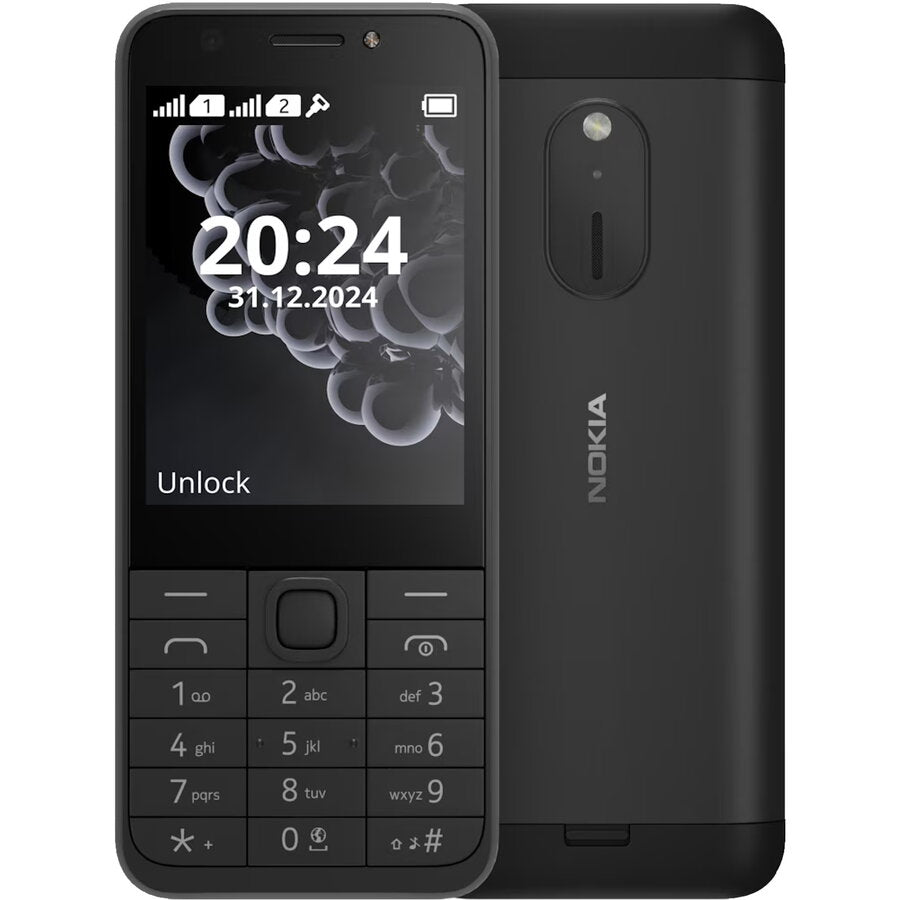Telefon Mobil Nokia 230 Dual SIM Dark Silver - Telefon cu Butoane pentru Seniori, Ecran 2.8  , Telefon cu Butoane
