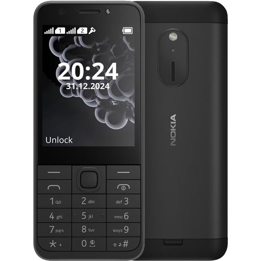 Telefon Mobil Nokia 230 Dual SIM Dark Silver - Telefon cu Butoane pentru Seniori, Ecran 2.8  , Telefon cu Butoane