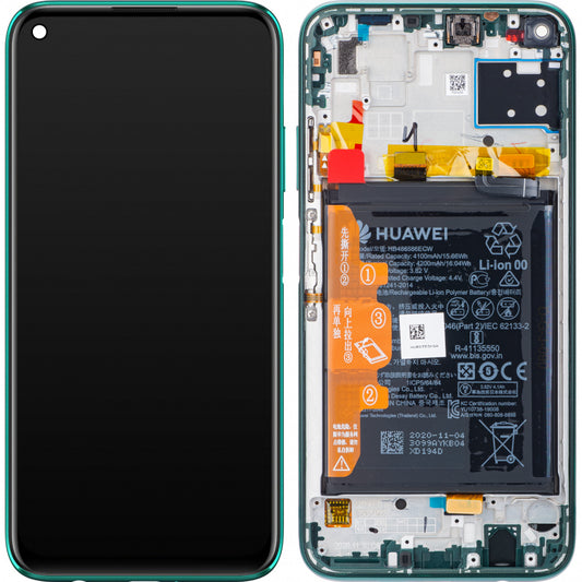 Original Display Huawei P40 Lite Verde Original Service Pack cu rama si Acumulator