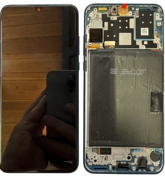 Original Display Huawei P30 Lite 2019 48mpx Service Pack CU Baterie, Cu Rama Blue