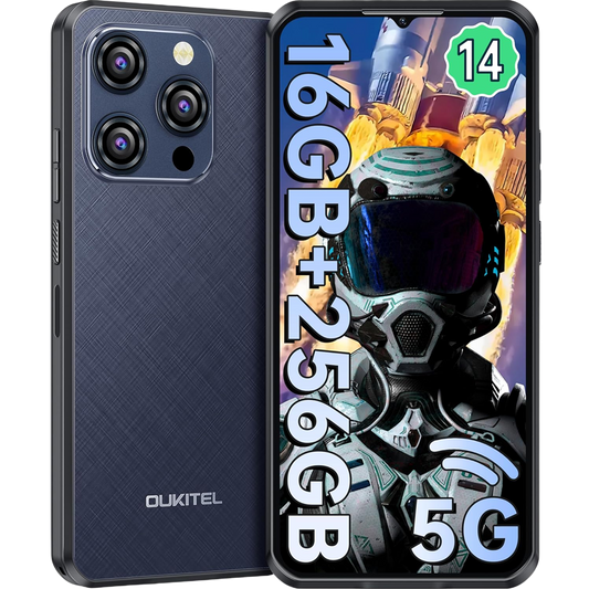 Telefon Oukitel WP52, 5G, 6.6  , 256GB, NFC, Senzor Amprenta, 6500mAh, Telefon rezistent, Blue