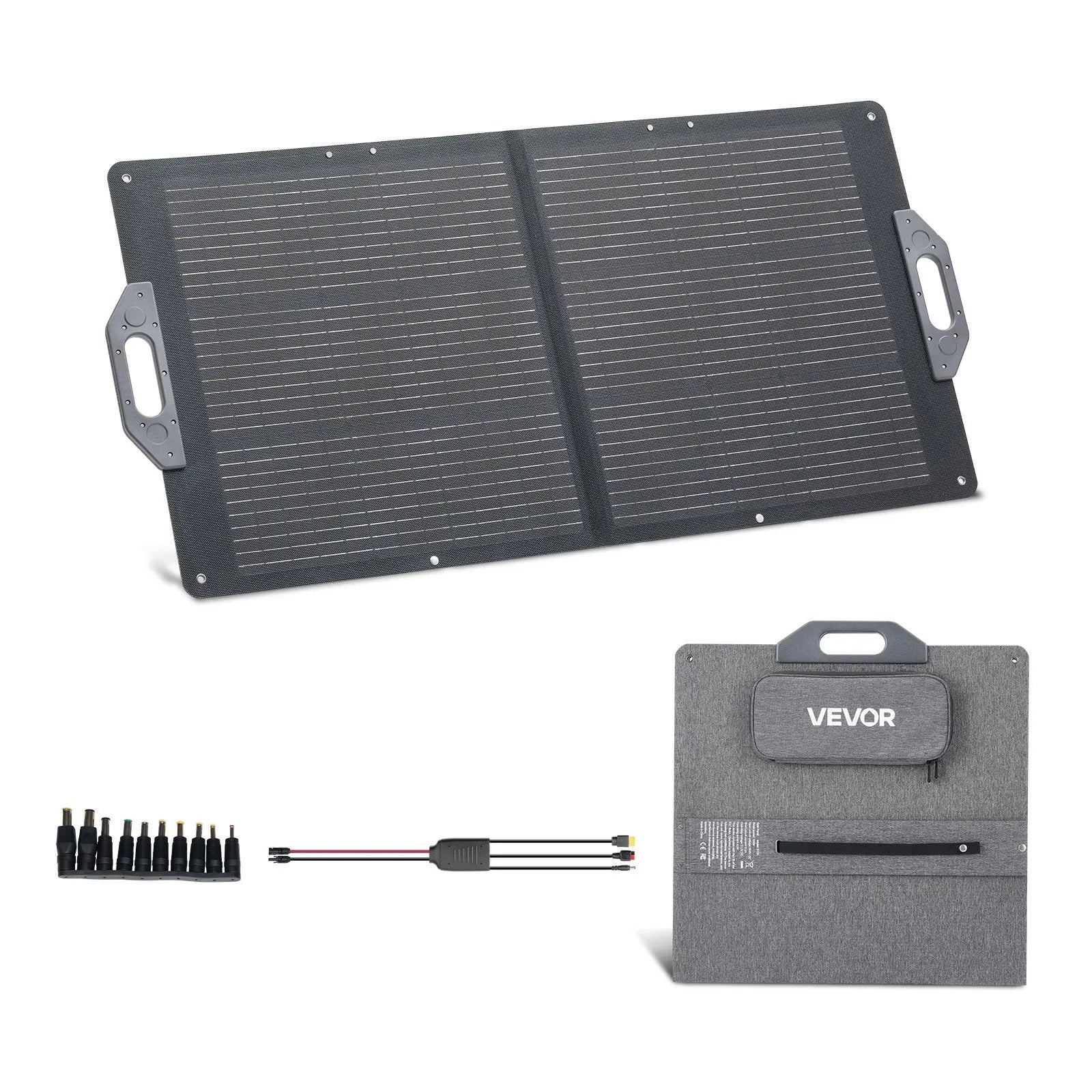 Panou Solar Portabil 100W Pliabil, 24% Eficienta, MC4, USB-A, USB-C, IP65 - Pentru Camping  Statii Energie
