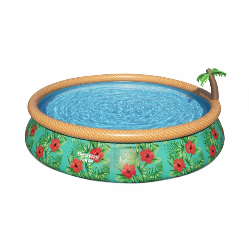 Piscina Supraterana Rotundă 457 x 84 cm cu Pompă Filtrare si dus inclus, Capacitate 9.677L