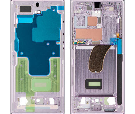Rama   Carcasa   Mijloc, ecran Samsung Galaxy S23 Ultra, Original Service Pack, Lavender