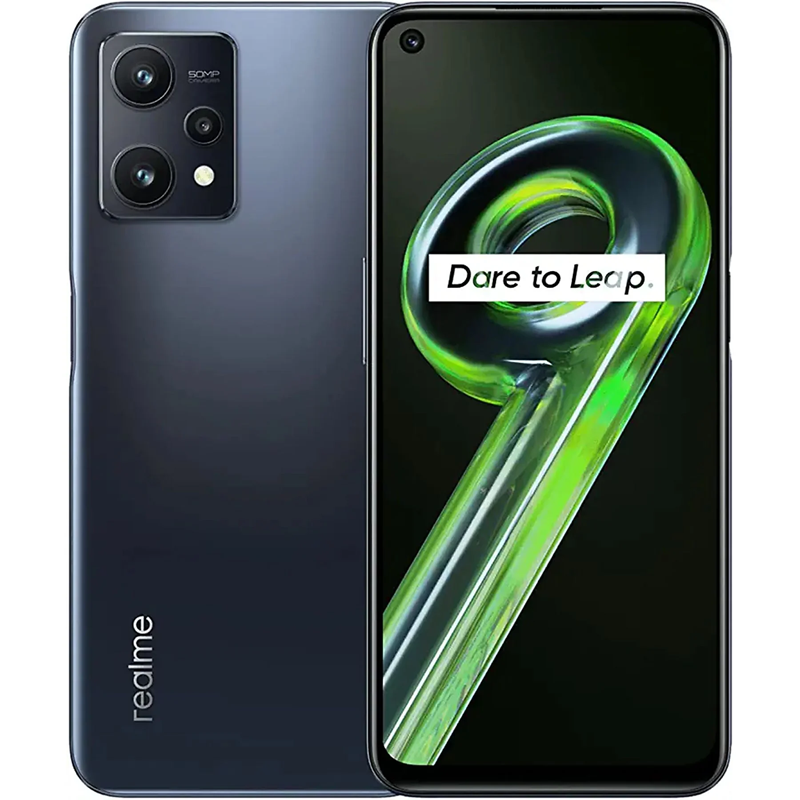 Telefon mobil Realme 9, Dual SIM, 4GB RAM, 64GB, 5G, Meteor Black