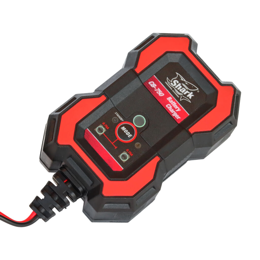 Redresor Inteligent SHARK CB-750 6V 12V 0.75A pentru Baterii Moto, ATV, UTV și Scuter AGM, GEL, EFB