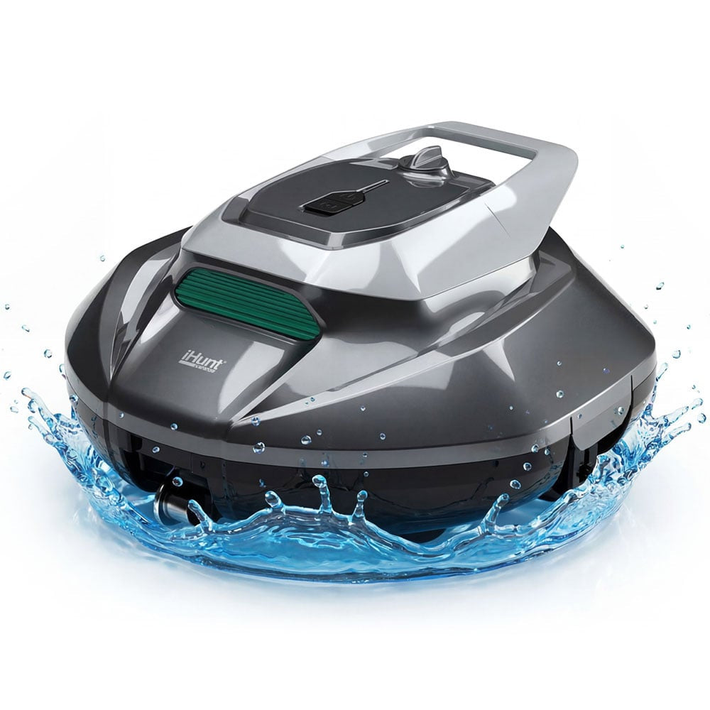Robot Curatare Piscina iHunt BRO Robo Pool Cleaner P5, Aspirator Piscina Automat, 90 min, 79 m², IPX8