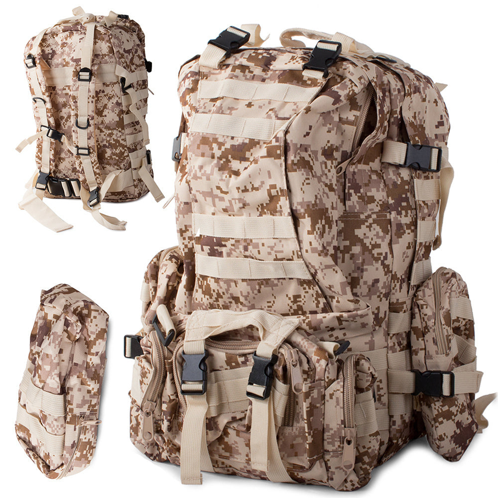 Rucsac Militar Tactic 48.5L   Rucsac Tactical Molle pentru Camping, Airsoft, Vanatoare, Drumetii si Supravietuire