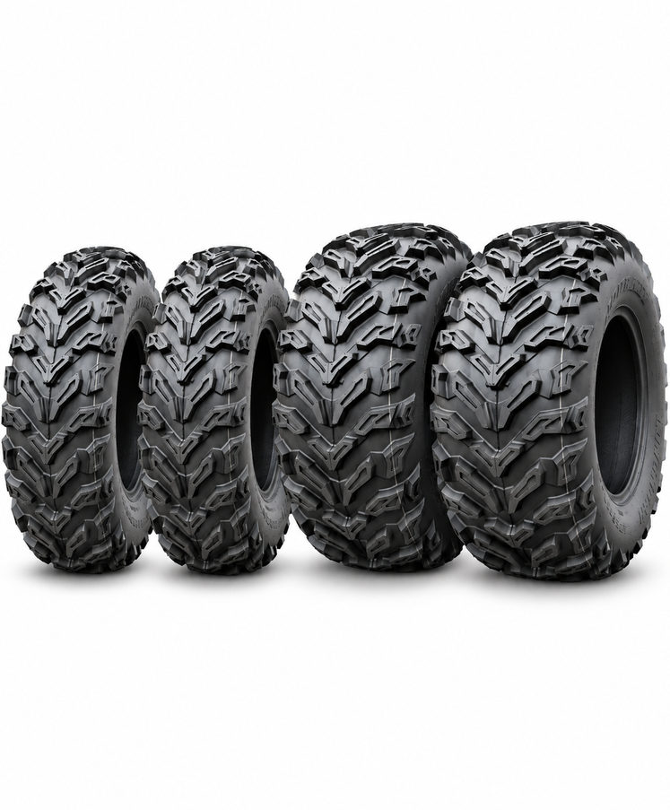 Set 4 Anvelope ATV 25x8-12 + 25x10-12 - Noroi, Zăpadă, Urcări, Off-Road