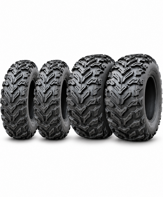 Set 4 Anvelope ATV 25x8-12 + 25x10-12 - Noroi, Zăpadă, Urcări, Off-Road