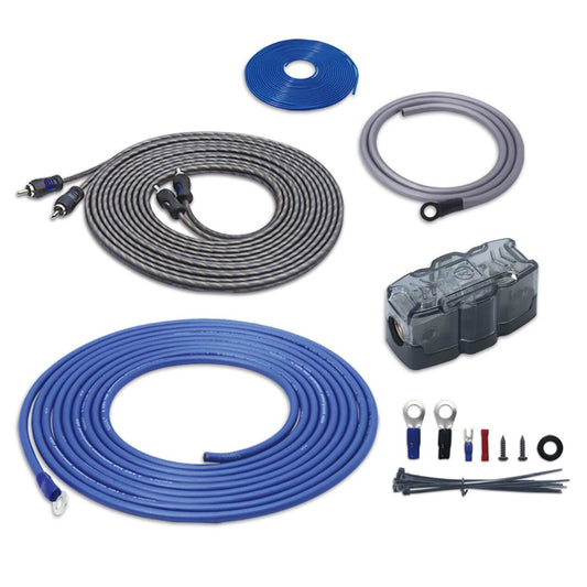 Set cablu si siguranta pentru amplificator auto   subwoofer activ, KIT cabluri amplificator auto