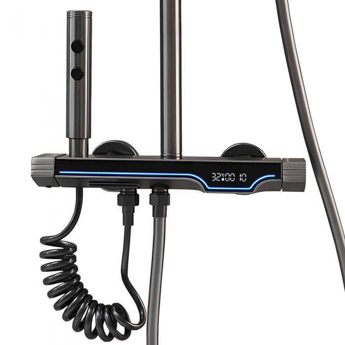 Set de dus smart, iHunt C56, Display LED, afisaj digital, 4 moduri de curgere, ajustabil  panou dus